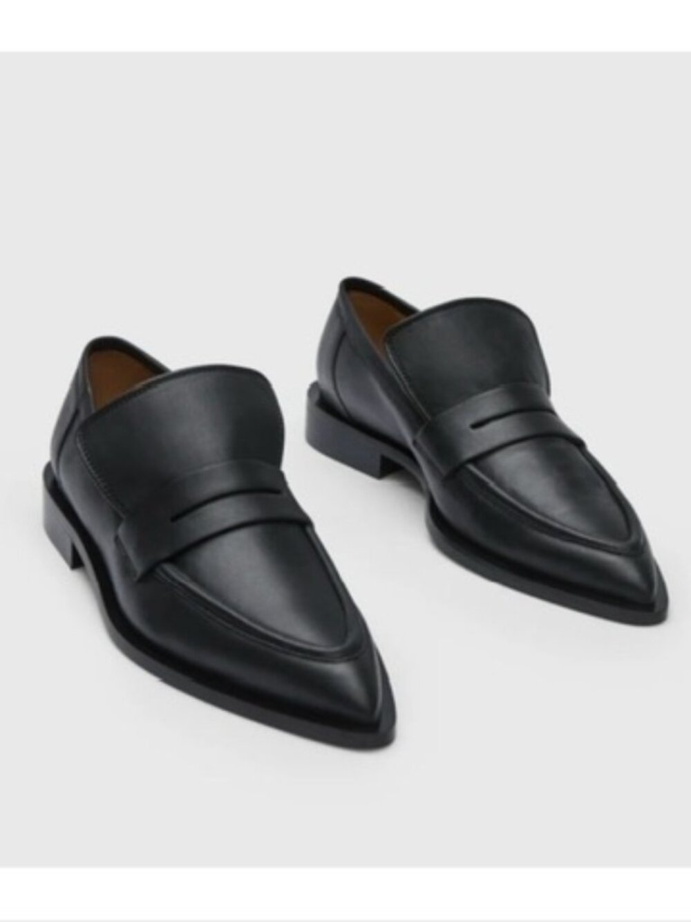 New ATP Atelier Montazzoli Penny Loafer Black Nappa Sz 8